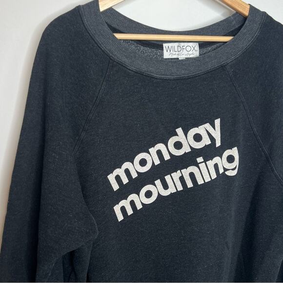 Wildfox Monday Mourning Crewneck Pullover Sweater - Picture 5 of 5